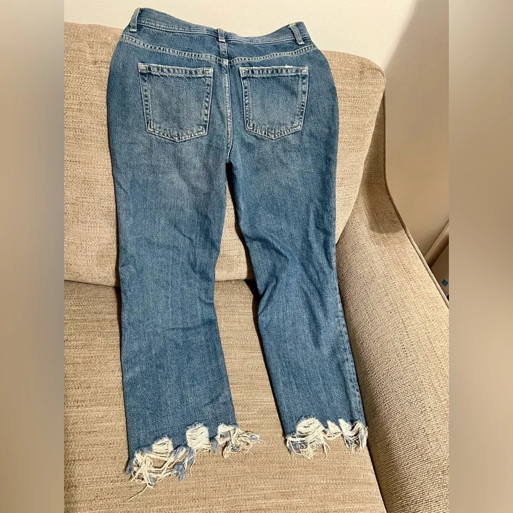 We The Free Free People‎ Jeans Button Fly Distressed Hem Size 25
